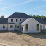 back view of new home
