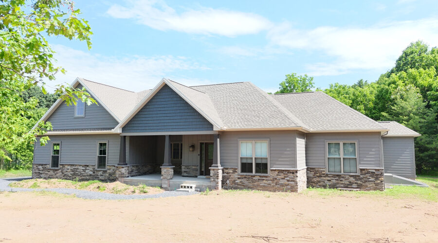 front view of new home