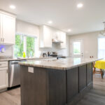 kitchen renovation with new appliances and new island