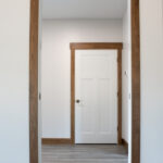 brown casing on doors and arches