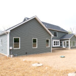 back of a new house