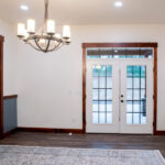 door next to kitchen leading to backyard