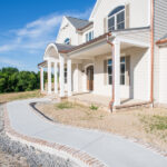 front porch of new home