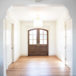 large front doors in foyer