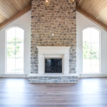 stone fireplace