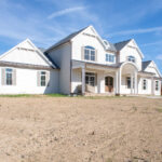 new home with white siding