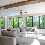 new living room with large windows
