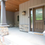 front porch and door of new home