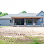 covered back porch of new home