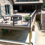 new second story deck with firepit