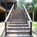 stairs with riser lights