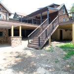stairs to second story deck, living space under deck