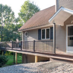 side entrance to a renovated deck