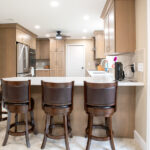 bar seating dining area
