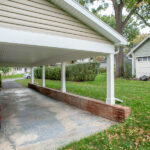 new carport with vinyl siding